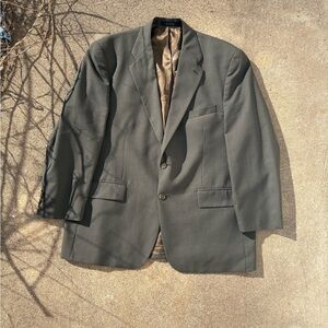 Chaps by Ralph Lauren grey 80s-90s 100% wool vintage blazer